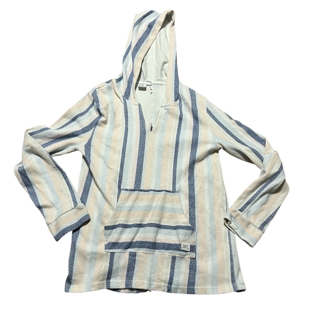 Roxy Girl Striped Hooded Pullover Beach Cover Up Teen Tween Size XL Beach Surf